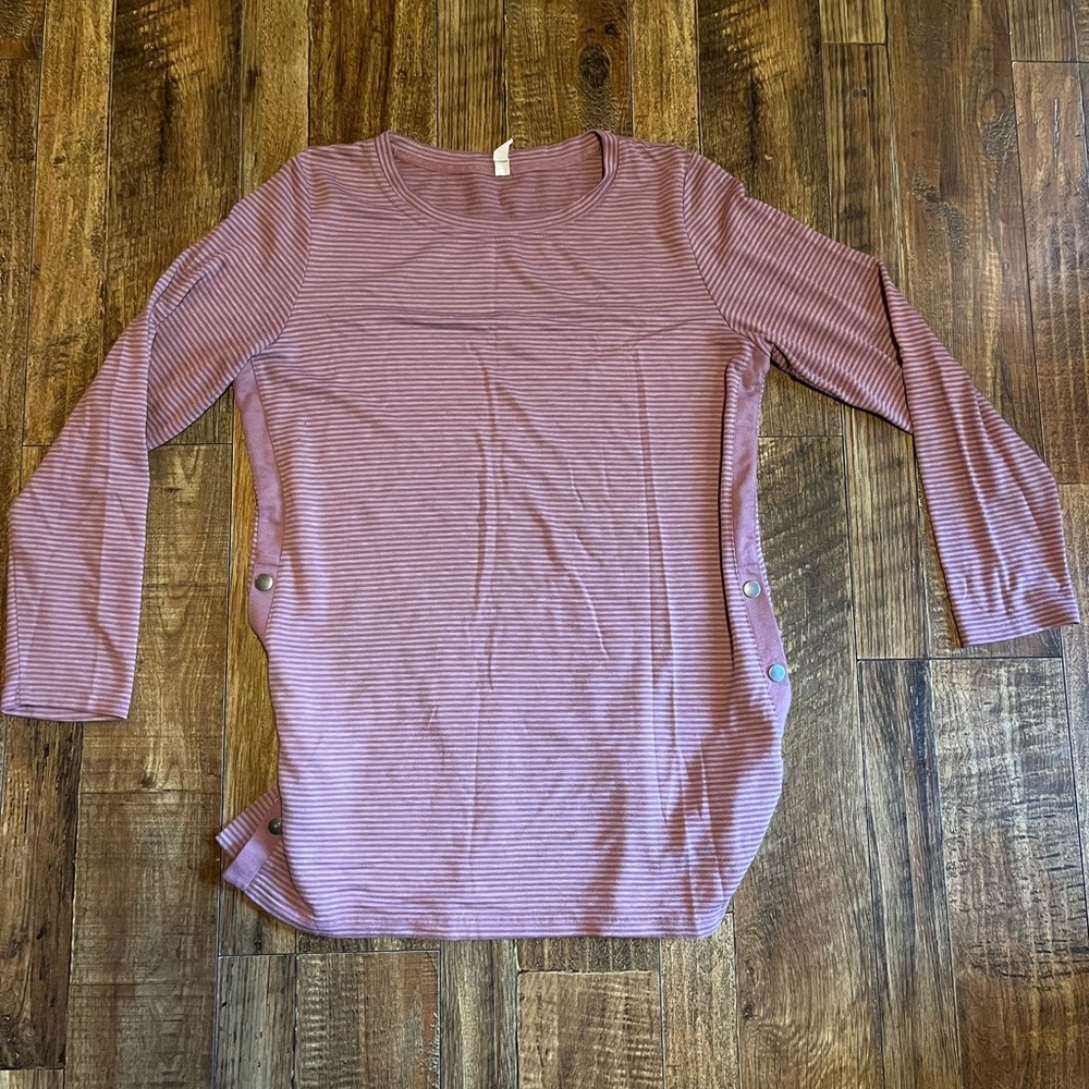 Ideology Pink Striped Long Sleeve Top